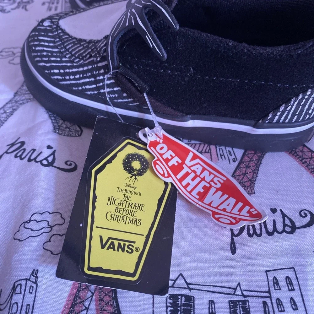 Vans X Disney The Nightmare Before Christmas Size 6.5T Toddler Shoes SLIP ON